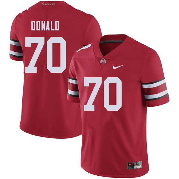Ohio State Buckeyes #70 Noah Donald Men Official Jersey Red OSU54330